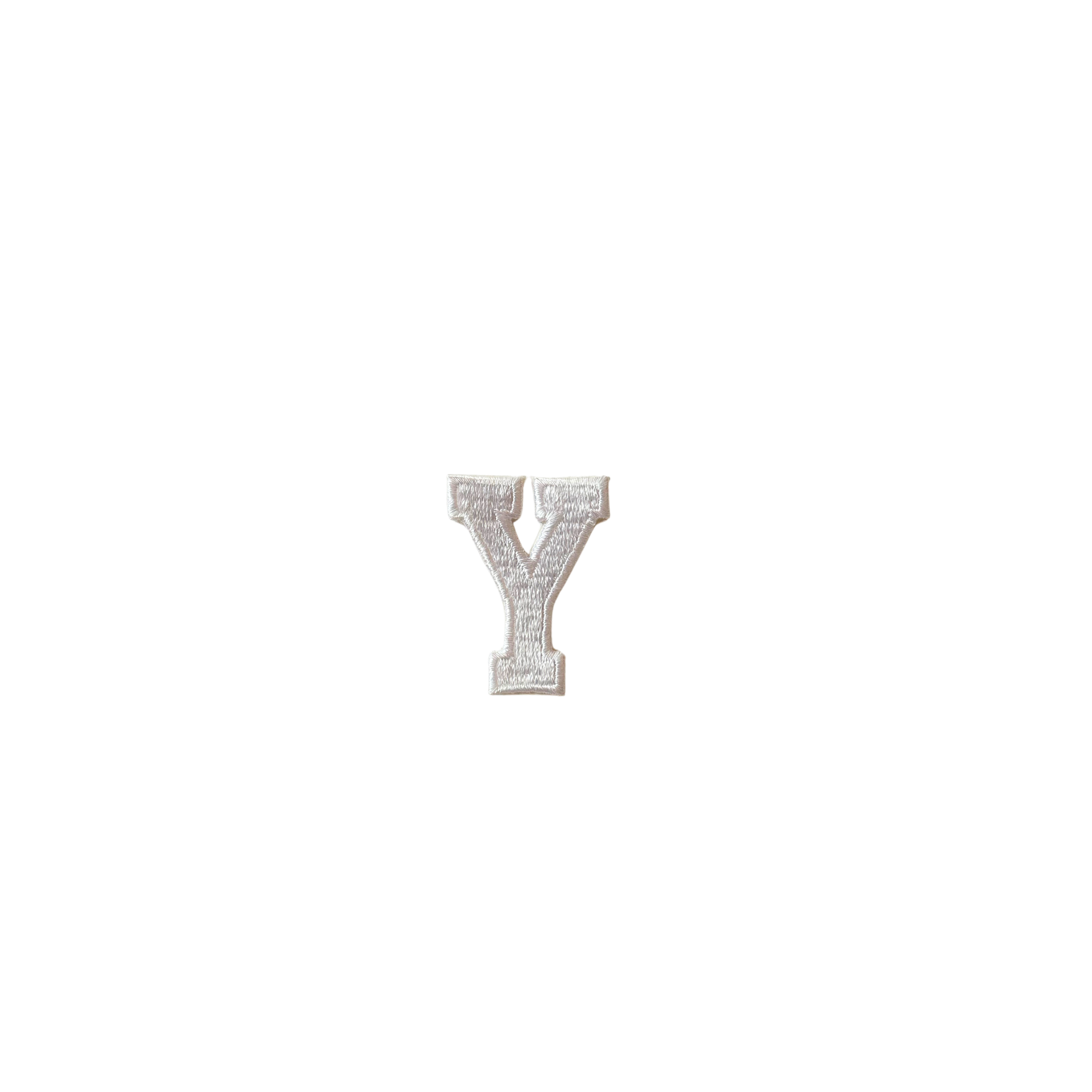Letter Y White Vintage Patch
