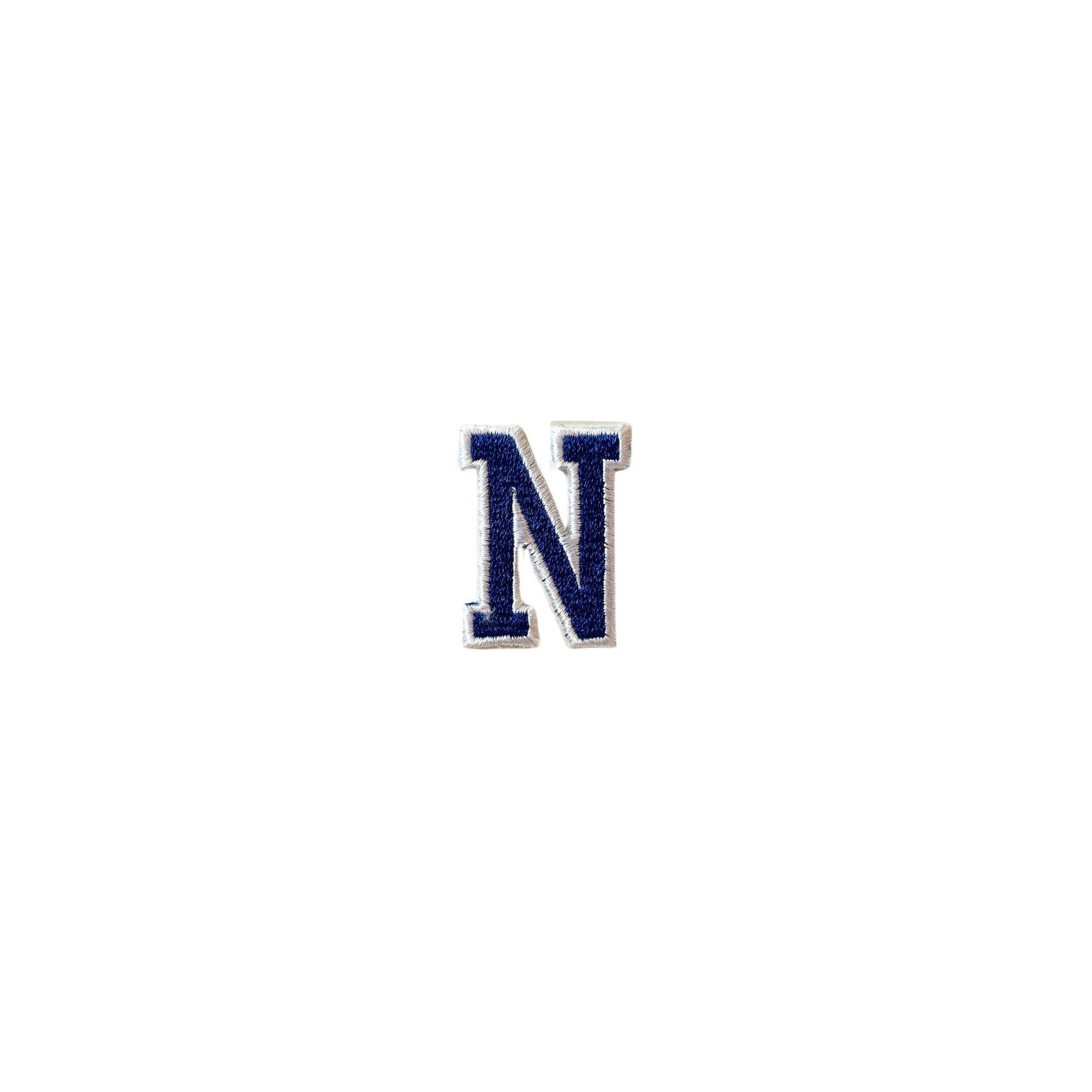 Letter N Blue Vintage Patch