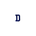 Letter D Blue Vintage Patch