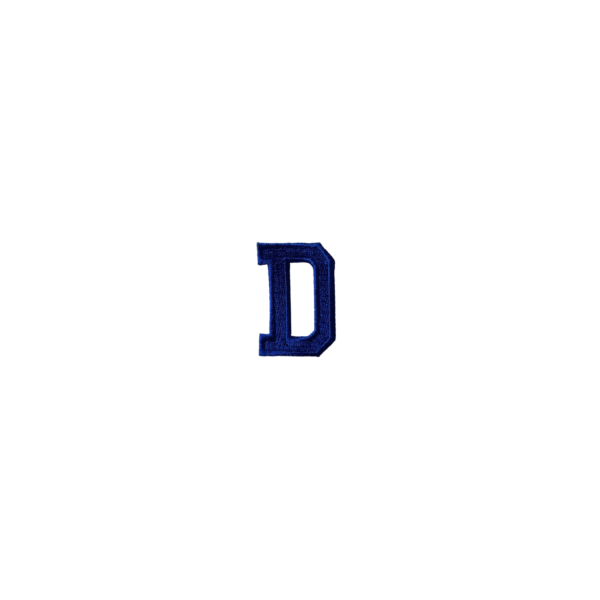 Letter D Blue Vintage Patch