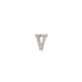 Letter V White Vintage Patch