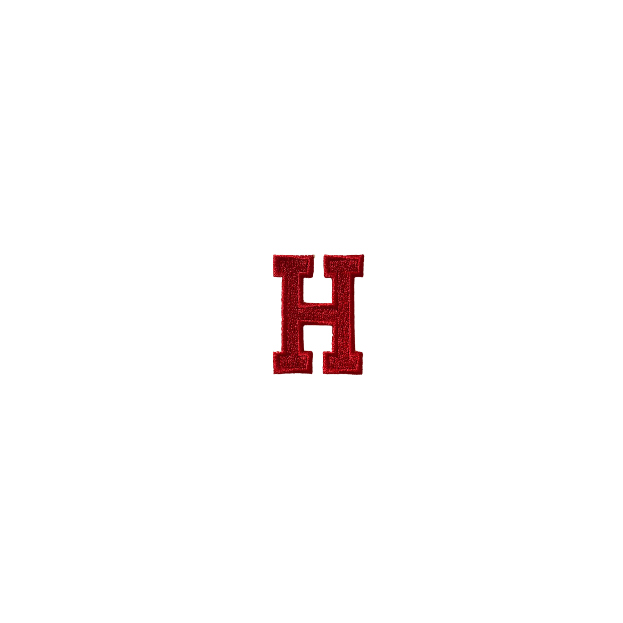 Letter H Orange Vintage Patch