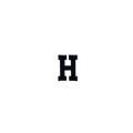 Letter H Black Vintage Patch