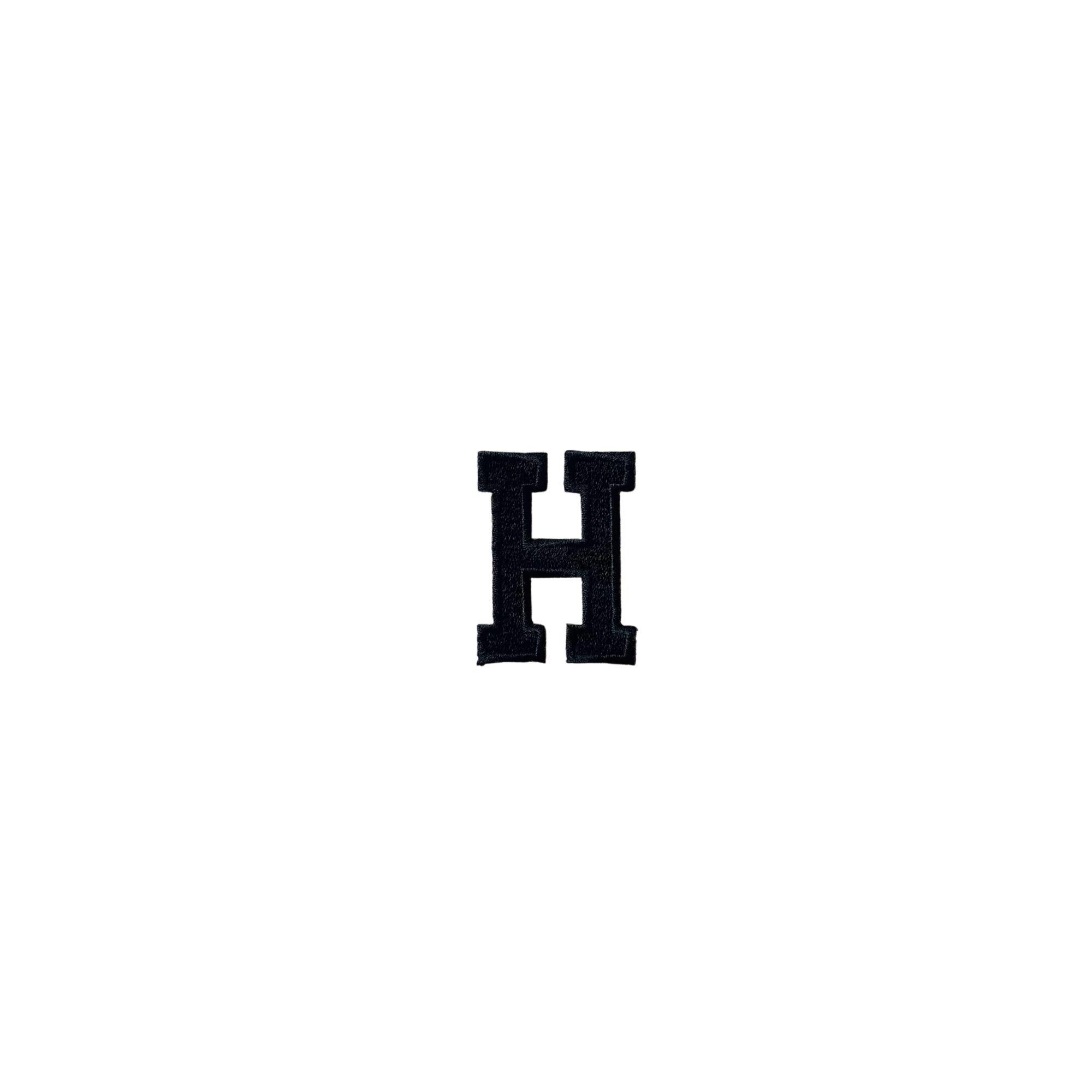 Letter H Black Vintage Patch