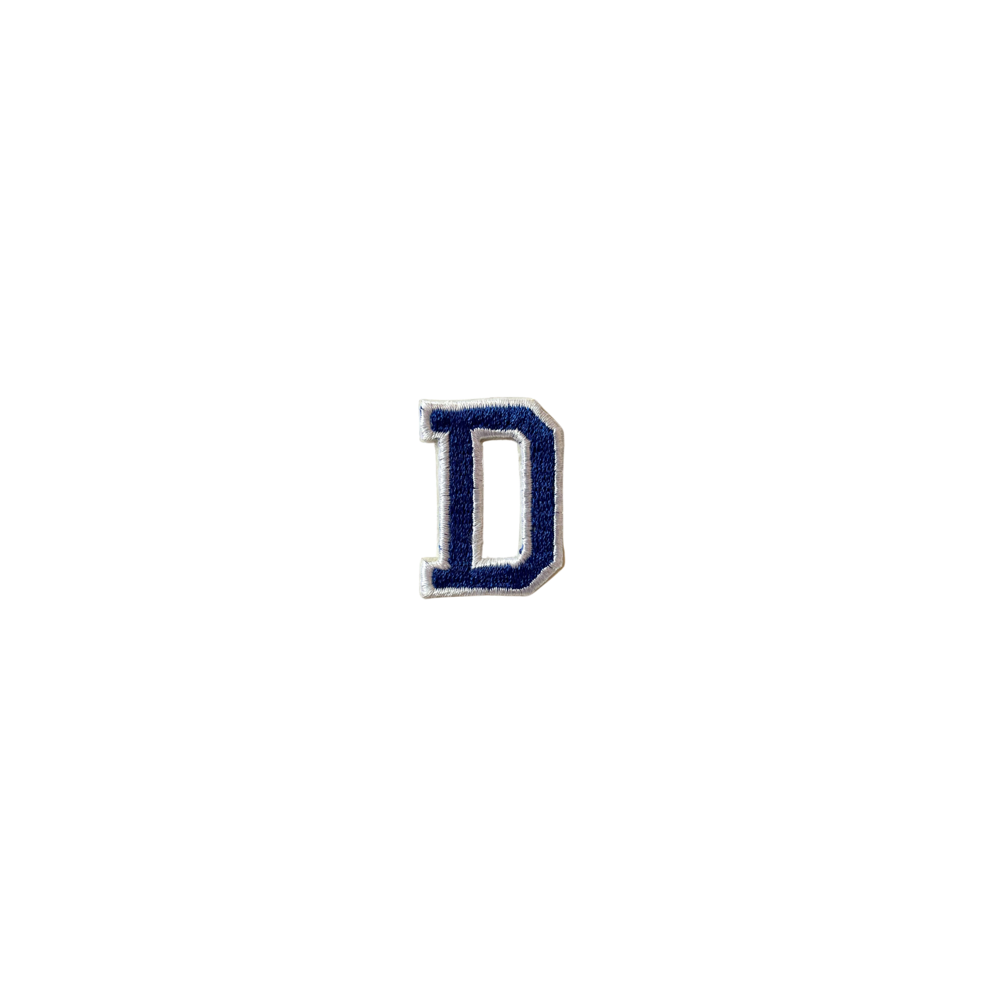 Letter D Blue Vintage Patch
