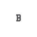 Letter B Silver Vintage Patch
