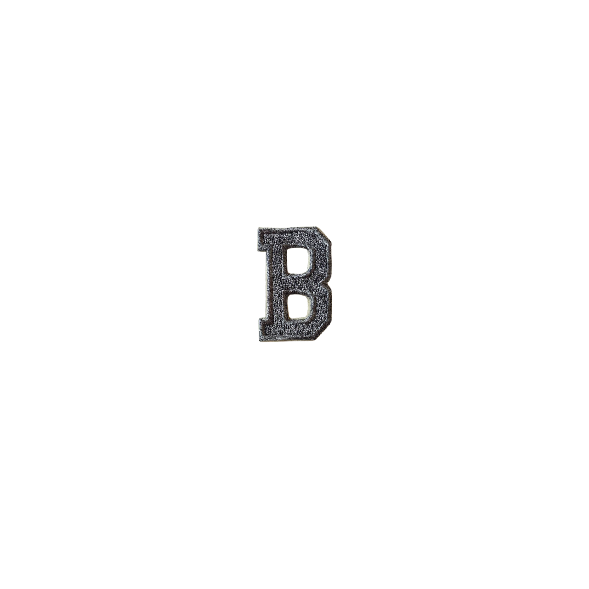 Letter B Silver Vintage Patch