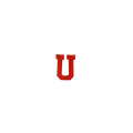 Letter U Orange Vintage Patch