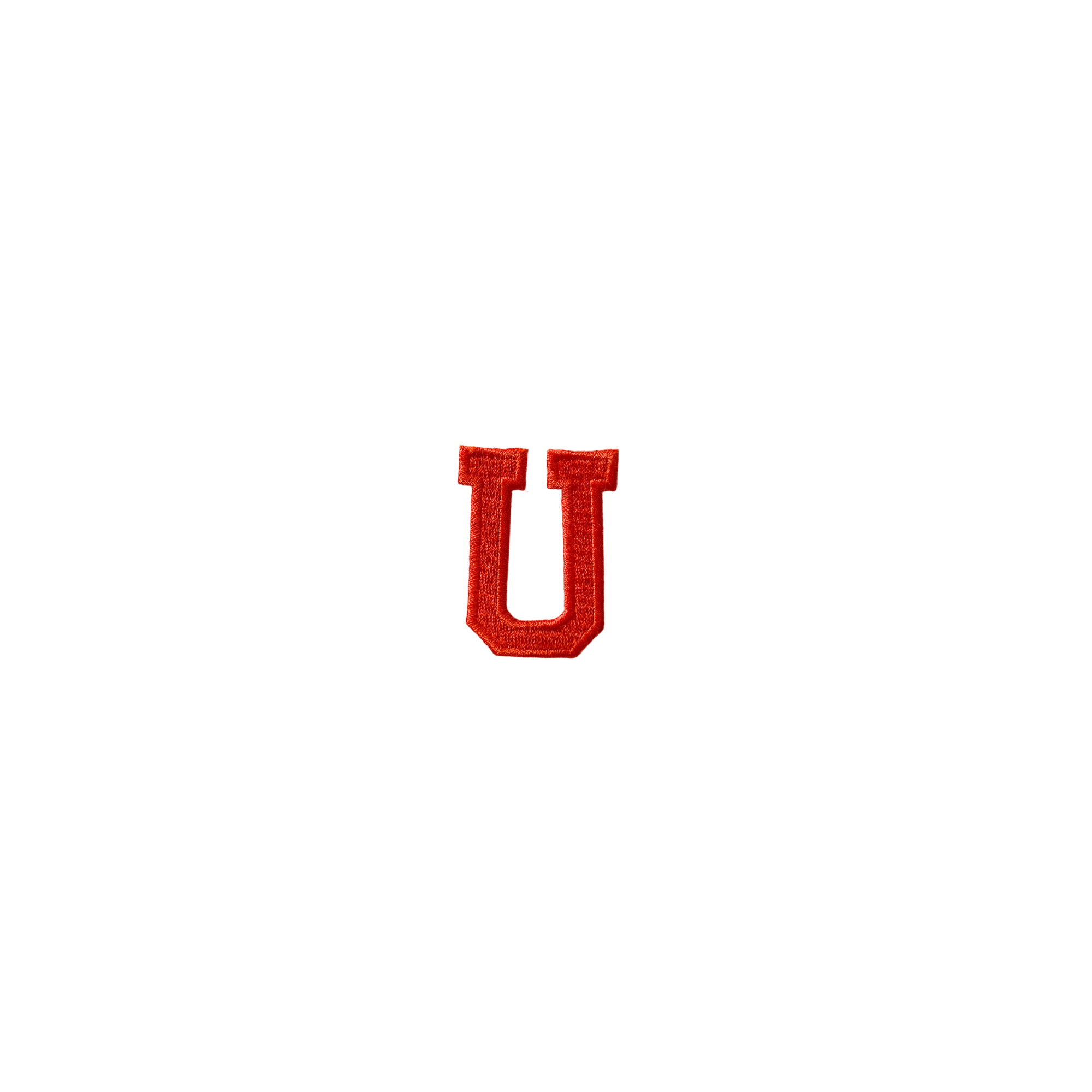 Letter U Orange Vintage Patch