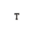 Letter T Blue Vintage Patch