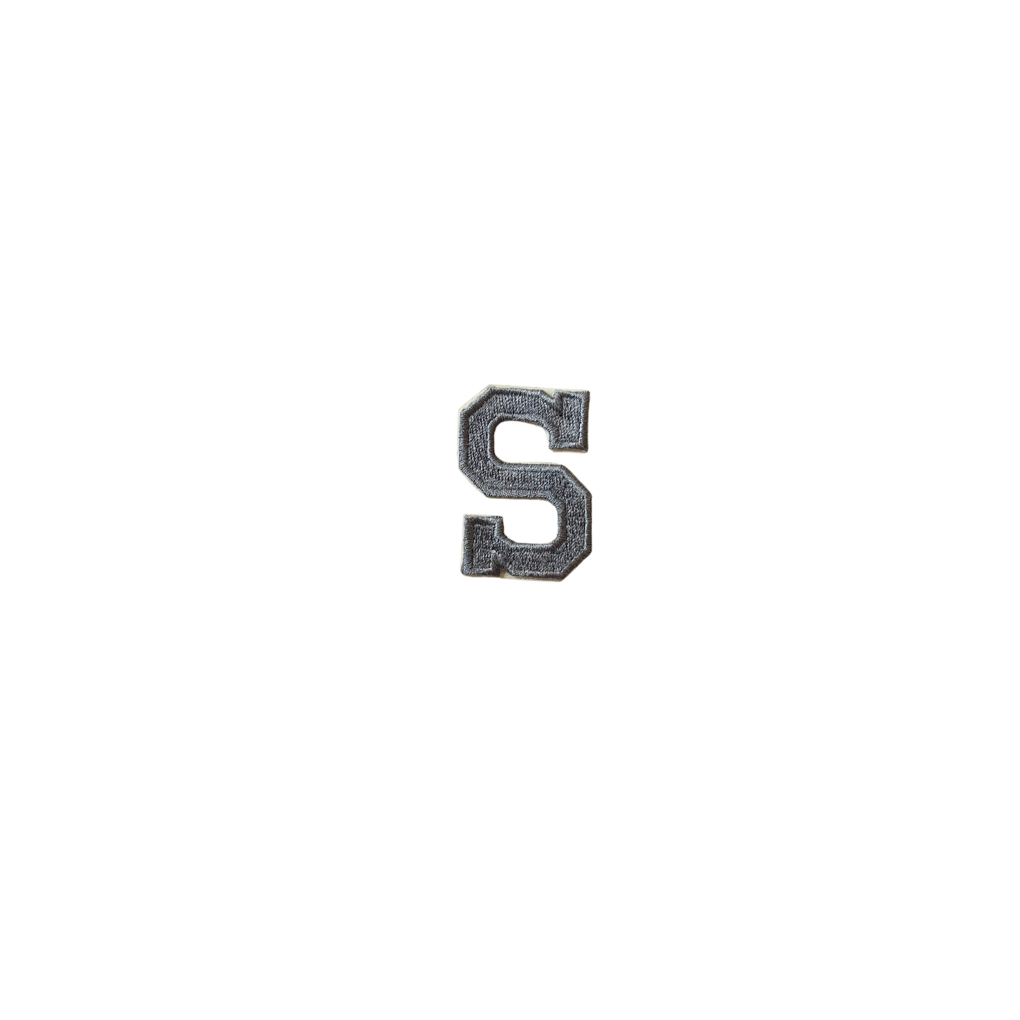Letter S Silver Vintage Patch