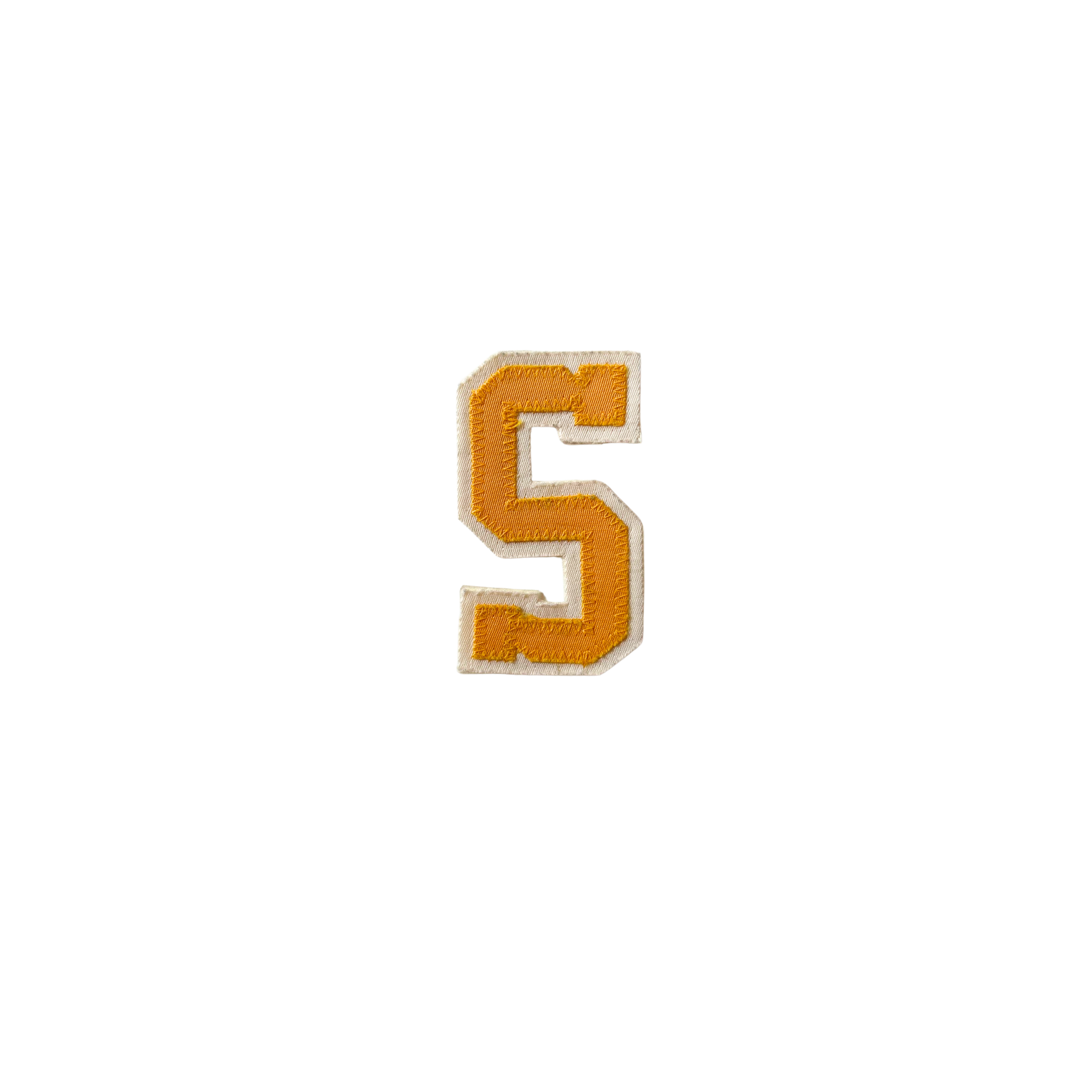 Letter S Yellow Large Vintage Patch