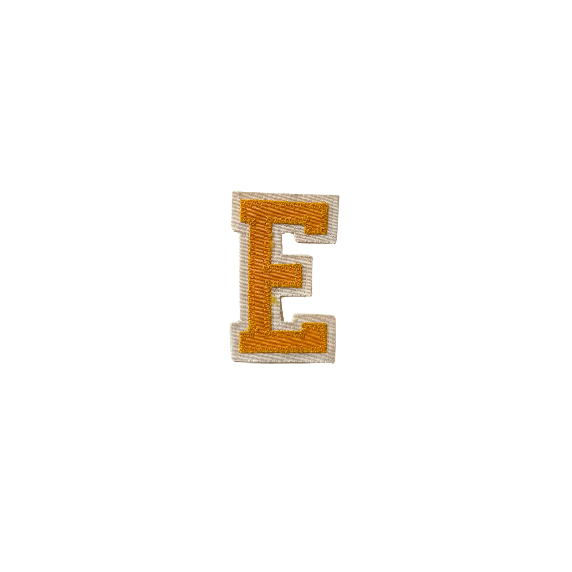 Letter E Yellow Large Vintage Patch