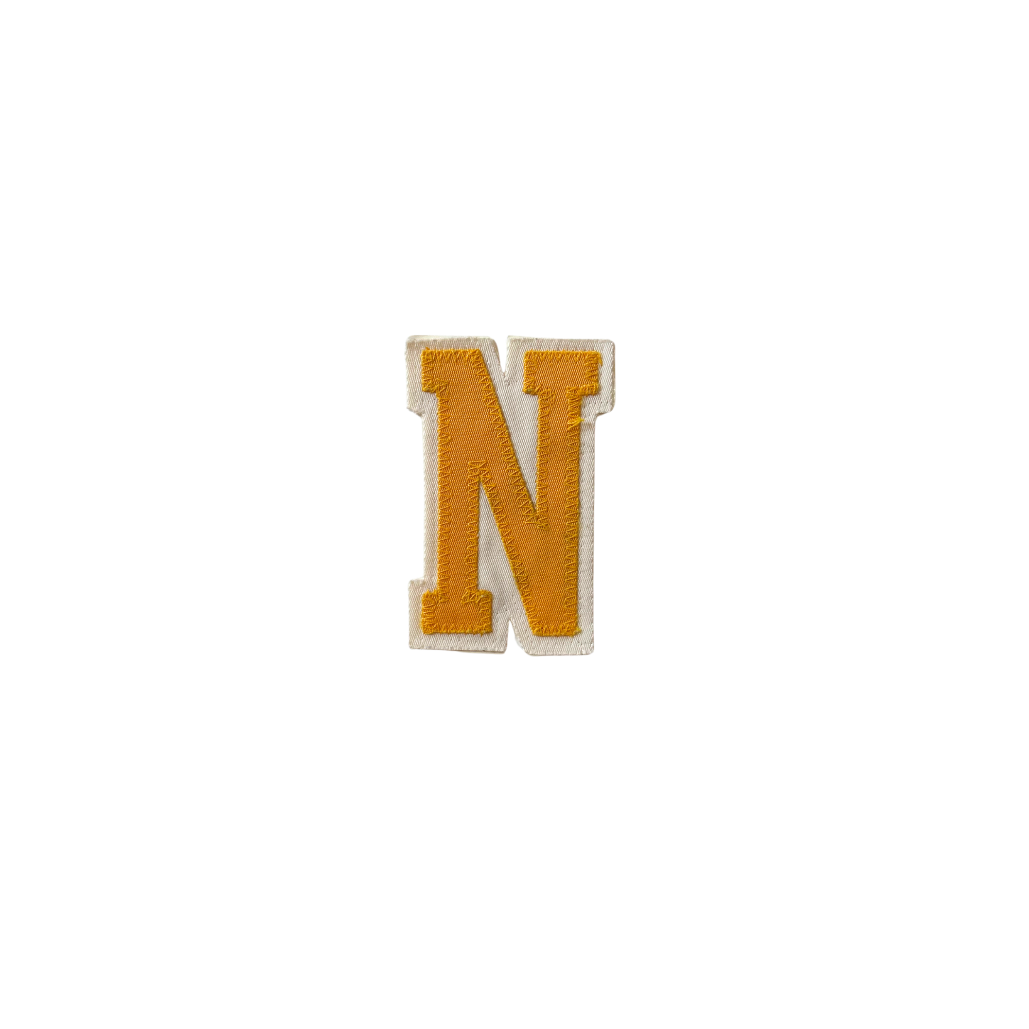 Letter N Yellow Large Vintage Patch
