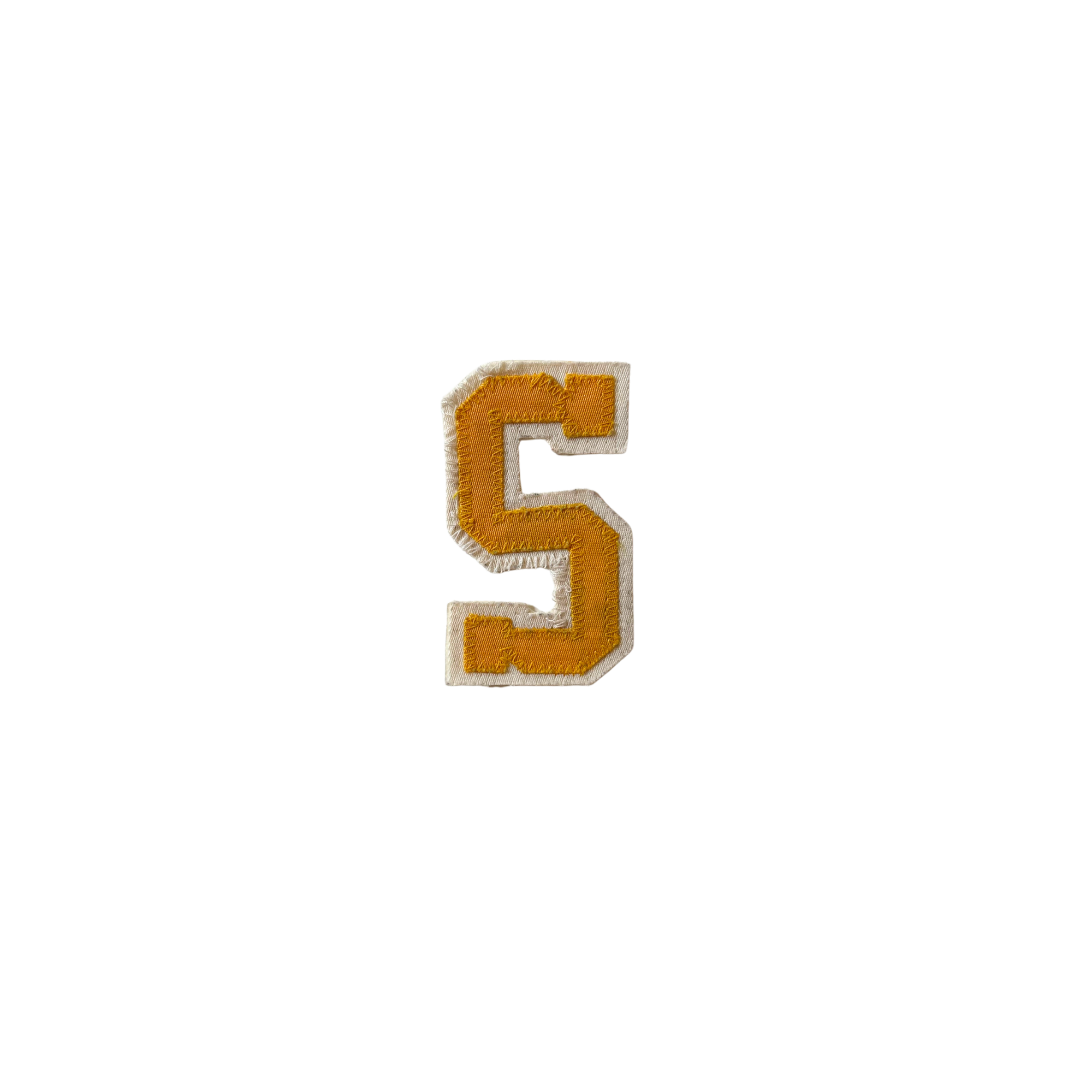 Letter S Yellow Large Vintage Patch