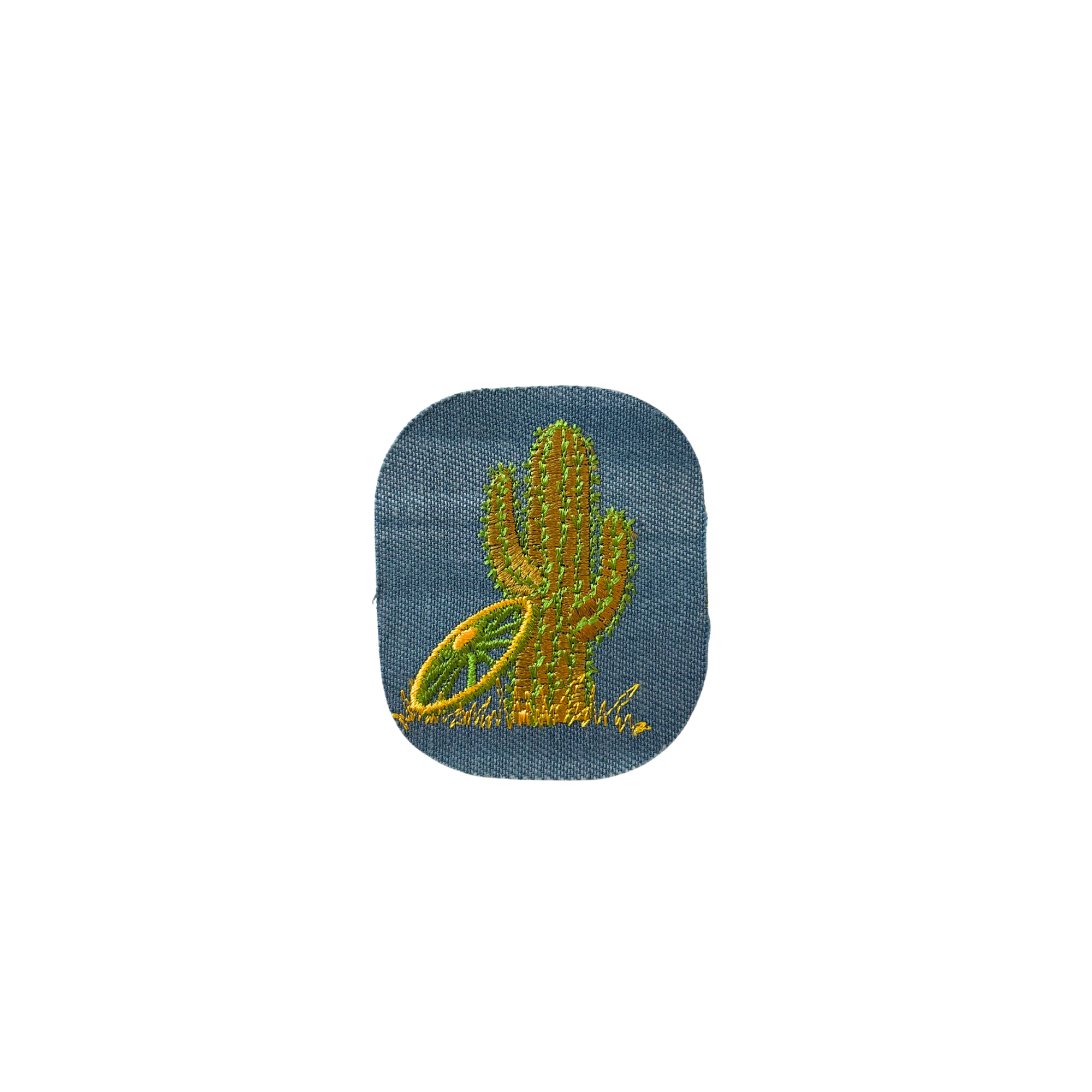 Denim Cactus Vintage Patch