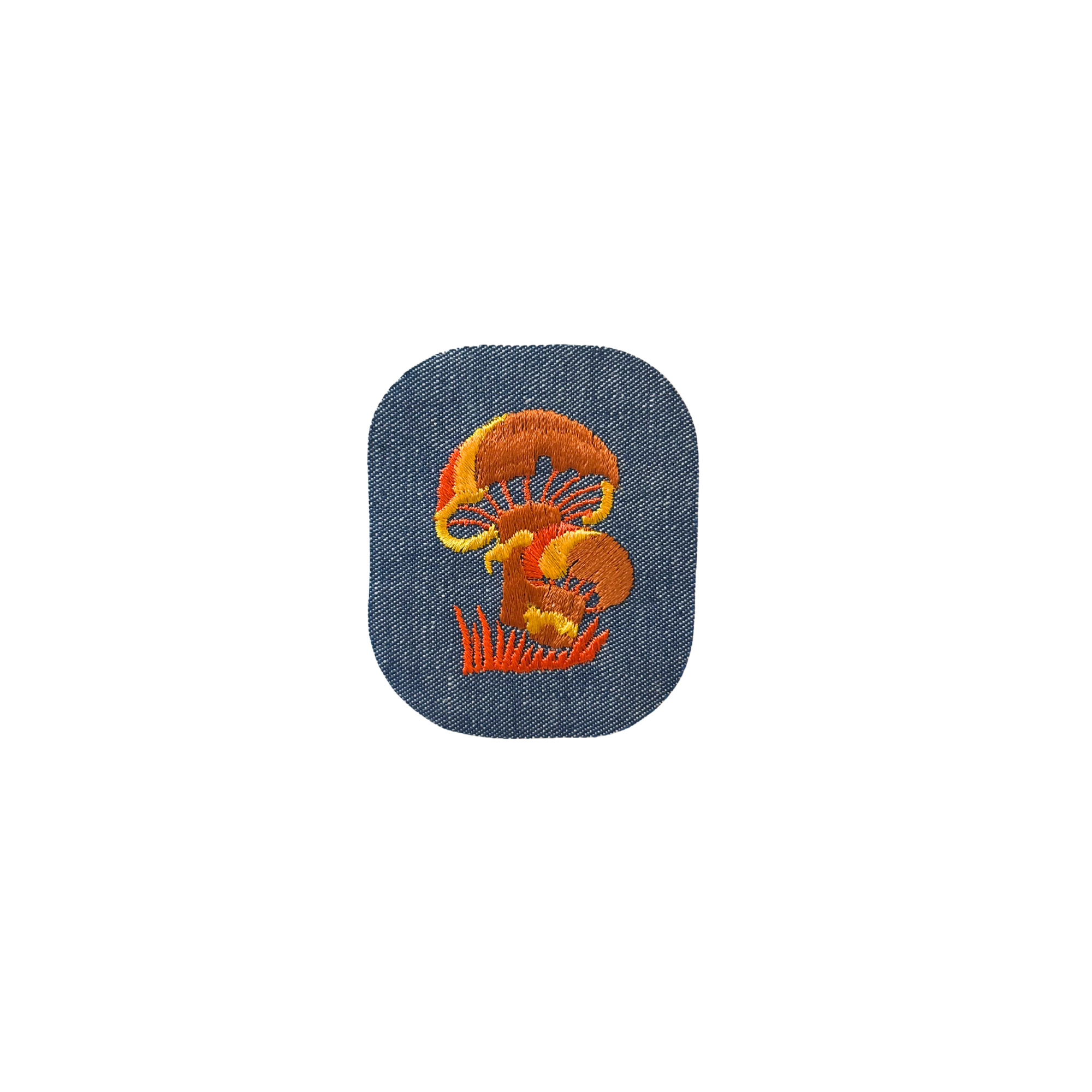 Denim Mushroom Vintage Patch