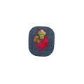 Denim Pink Flower Vintage Patch